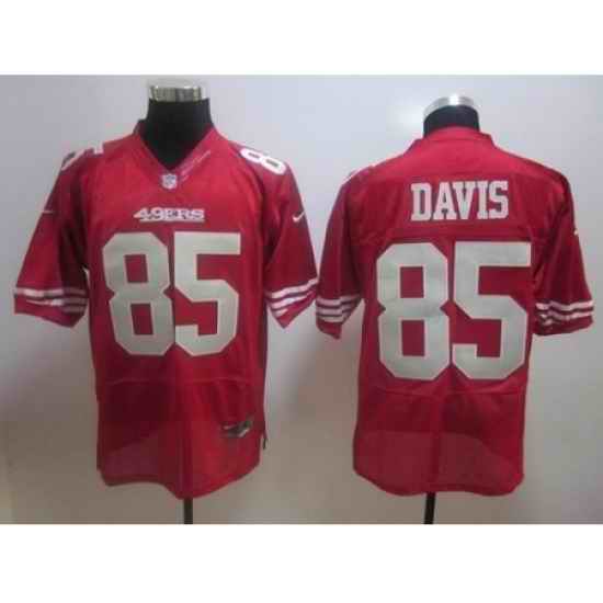 Nike San Francisco 49ers 85 Vernon Davis red Elite NFL Jersey